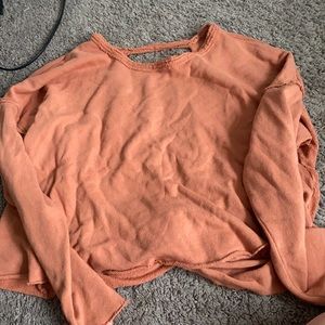 open back terry sweatshirt